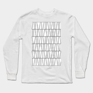 Mid-Century Modern Pattern No.6 - White Concrete Long Sleeve T-Shirt